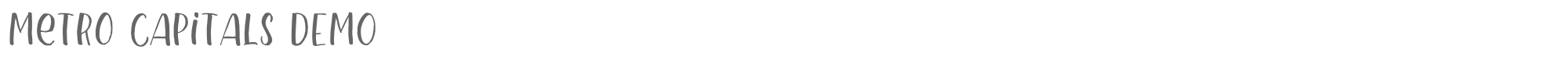 Sample characters Metro Capitals Font